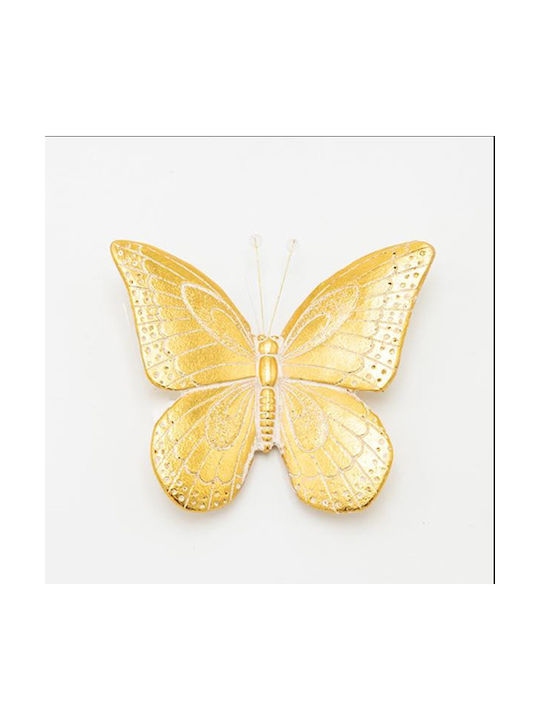 Estheti Butterfly Wall Decor Polyresin Gold 14x2.5x14cm