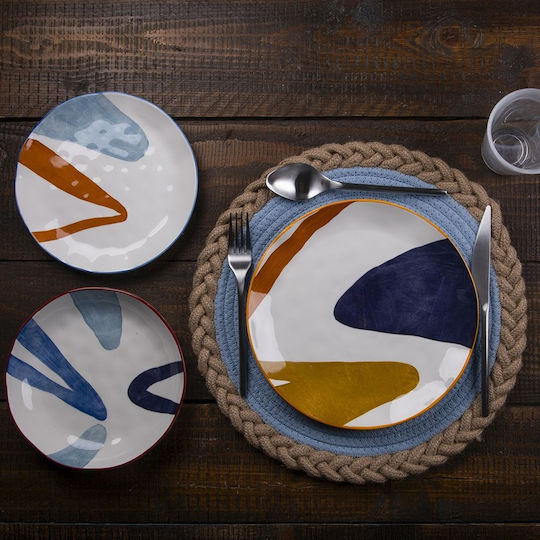 Villa D'Este Multicolour Ceramic Dinnerware Set 18pcs