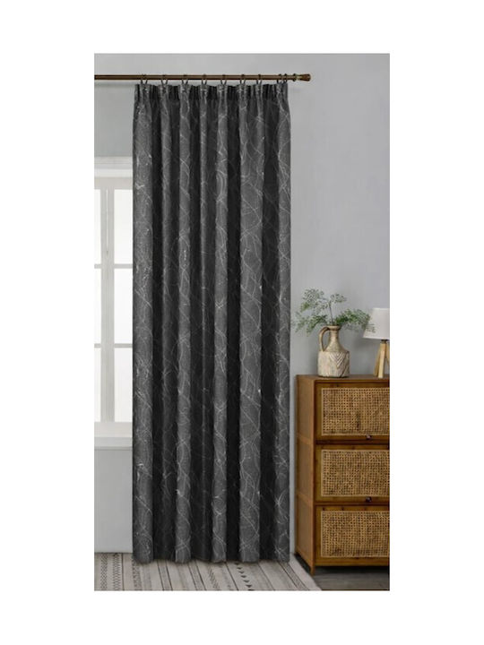 Galifas Curtain with Pencil Pleat Dark Gray 270x280cm