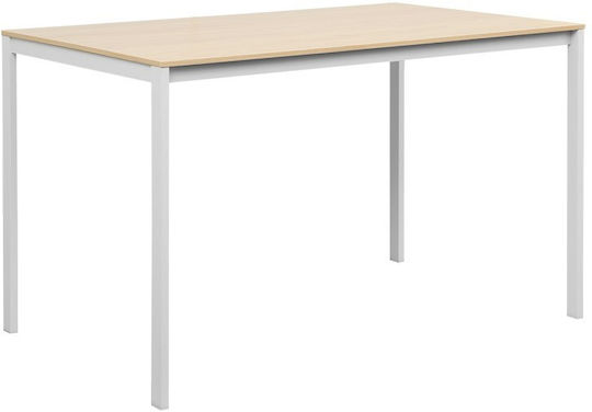 Faragio Esszimmer- und Küchentisch Natürliche Holzschattierung Weiß 120x75x75cm