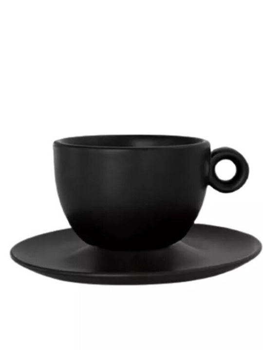 GTSA Torino Set Cappuccino Cups Porcelain Brown 210ml 6 Pieces