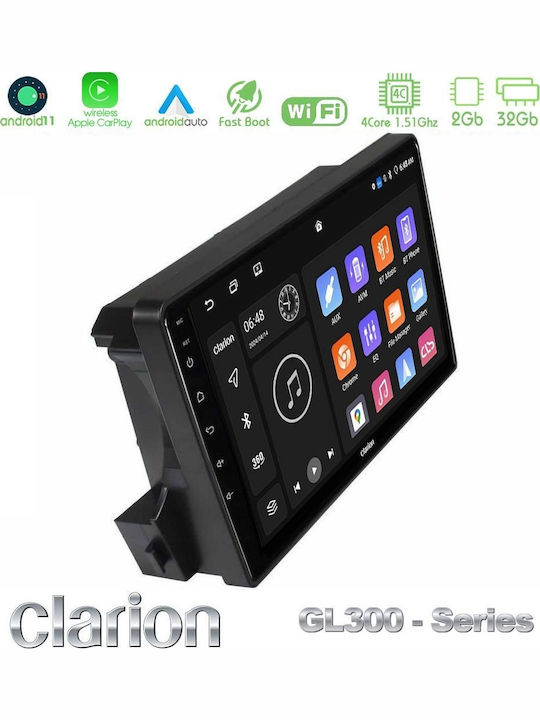 Clarion Car Audio System for Ssangyong Actyon / Kyron 2005-2014 Bluetooth USB WiFi GPS Apple CarPlay Android Auto with 9" Touch Screen