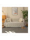 My Home Luxury Pommard Four-Seater Sofa Throw Jacquard 180x320cm Ecru