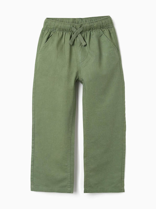 Zippy Pantaloni Chino Din In Verzi Pentru Copii