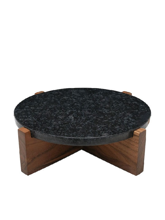 Espiel Wooden Cake Stand with Stand Black 33x33...