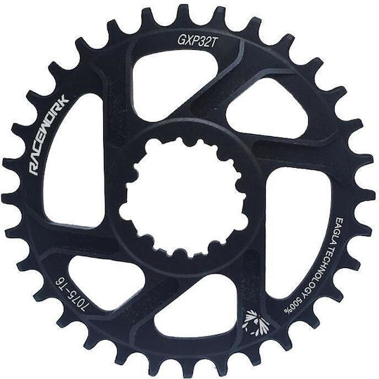Racework 7075-t6 Sram Mountain Bike Μονή Πλάκα Στρογγυλό Γρανάζι Ποδηλάτου Προδιαγραφές 6mm 32t