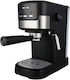 Arielli Espresso Machine 1100W 15bar Pressure for Cappuccino Black ACM-1115