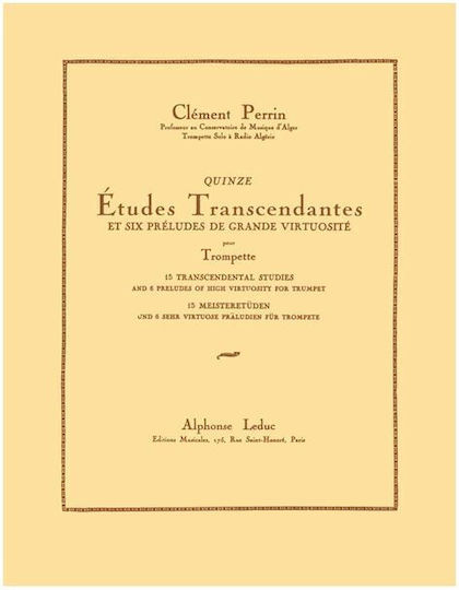 Clement Perrin 15 Etudes Transcendantes Et Six Preludes De Grande Virtuosite Τρομπέτα