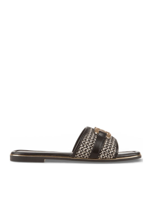 Damen Flache Sandalen Schwarz