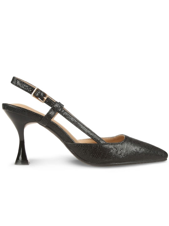 Heels with Strap Black