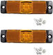 Lmyb021 2 Stück 12v 24v LED Licht Seitenmarkierungsleuchte für LKW Gelb