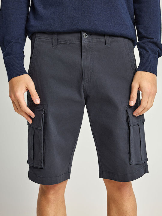Funky Buddha Men's Cargo Bermuda Shorts Navy Blue