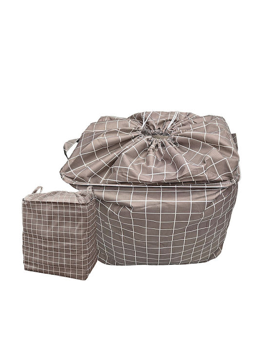 HOMie Fabric Collapsible Laundry Basket 100lt 50x48x40cm