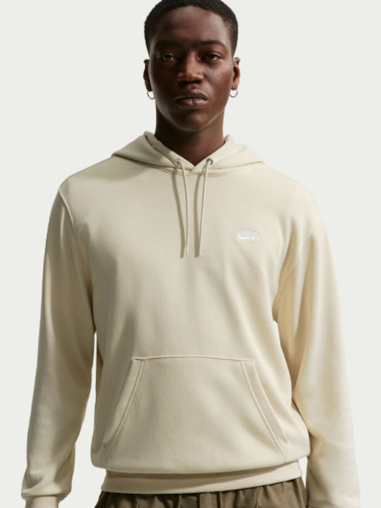 nike club sweatshirt cream