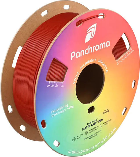 Panchroma Mattes PLA 3D Drucker Filament 1.75mm Armee Rot 1 Stück (Spule)