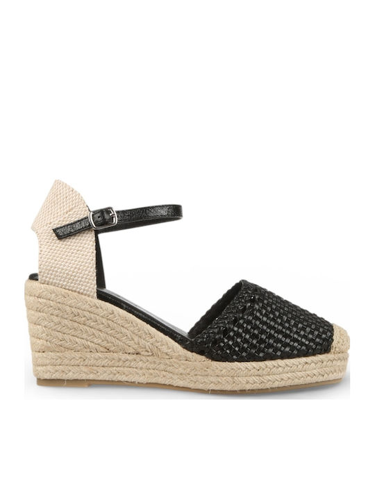 Summer Women's Platform Espadrilles Style Black