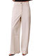 Damen Chino Hose Baumwoll-Set in Baggy Bein Stil Beige