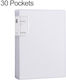 Document Storage Folder A4 30 Transparent Inner Pocket White