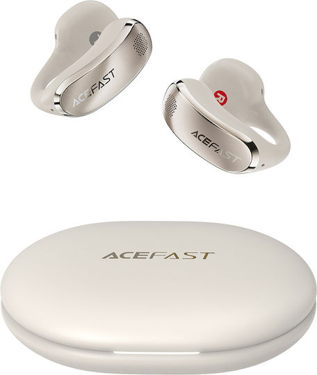 Acefast Aceclip Pro Open Ear Bluetooth Handsfree Ακουστικά με Αντοχή στον Ιδρώτα και Θήκη Φόρτισης Χρυσά