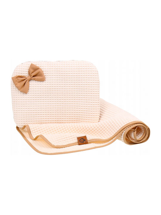 BabyMam Pătură Pepinieră Swaddling 100% Bumbac Bej 57x77cm 2 Bucăți