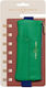 Vegan Leather Pen & Pencil Case Bright Green & Navy Designworks Ink