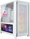 Adata Frame 4000D Gaming Midi Tower Computer Case with Side Window White