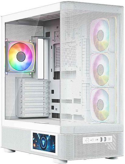 Modecom Volcano AQ400 Gaming Midi Tower Computer Case with Side Window White