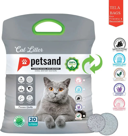 Petsand Tela Άμμος Γάτας με Άρωμα Marseille Soap 20lt Carbon