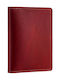 Passport Case Genuine Leather Vintage Simple Card Bag Wallet Red