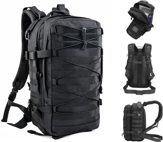 Jetbags Rz056 Tactical Backpack 35l Molle Στρατιωτικό Σακίδιο Πλάτης Outdoor Πεζοπορίας Camping Edc Μαύρο