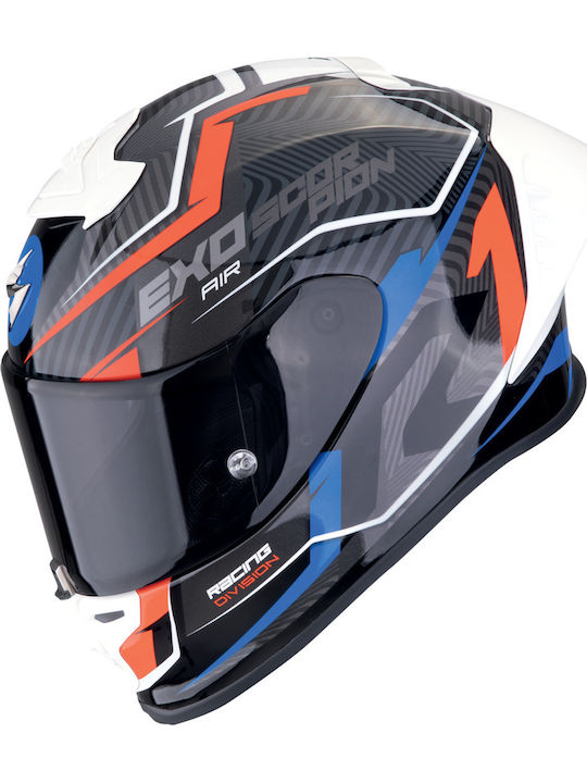 Scorpion Exo-R1 Evo II Schwarz/Rot/Blau Motorradhelm Vollgesicht ECE 22.06