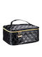 Gold & Black Large Cosmetic Case Gold