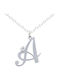 Personal Jewel Monogram Necklace Made of Silver with Zircon