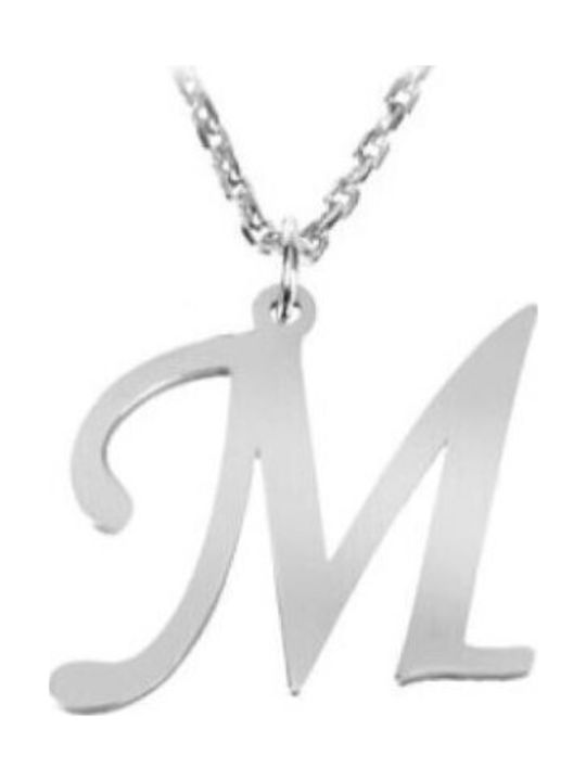 Personal Jewel Colier Monogramă Din Aur Alb 14K