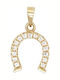 Halskette Bogen aus Gold 14K mit Zirkon MT1057