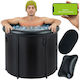 Piscină Rotundă PVC 320lt Gonflabilă 90x75cm Neagră
