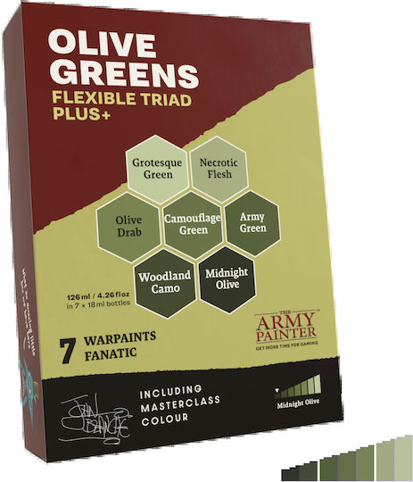Army Painter Warpaints Fanatic Flexible Triad Plus+ Olive Greens