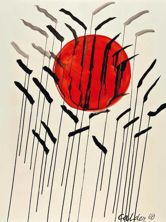 Poster Calder Cattails Red Sun Art119 50cm X 70cm