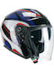 CGM 136 RNA Black/Red/Blue Κράνος Μηχανής Jet ECE 22.06 1400gr με Sunvisor
