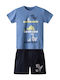 Kids Set with Shorts Summer 2 Pieces Dark Navy Blue
