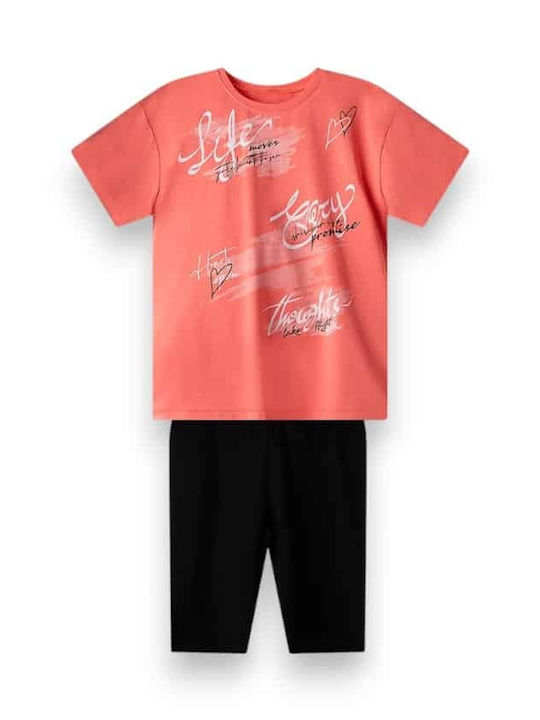 Nek Kids Wear Summer Set 2 Pieces Coral