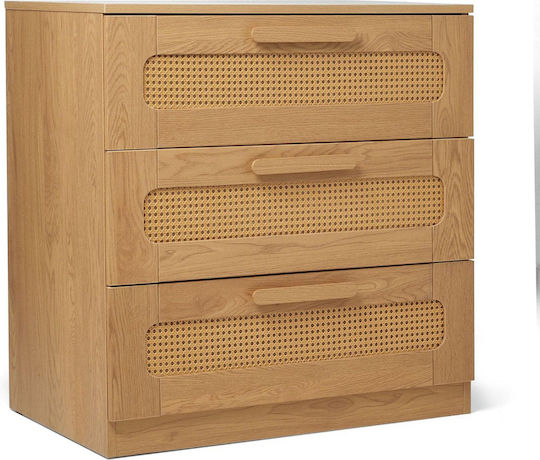 Baby Wickelkommode mit 3 Schubladen Braune 85x55,5x86,8cm