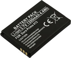 Avizar Replacement Battery Doro Primo 413 Li-ion 3.7v 1200mah 4.4wh Black