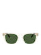Polo Men's Sunglasses with Transparent Horn-Rimmed Frame and Transparent Lens 635771