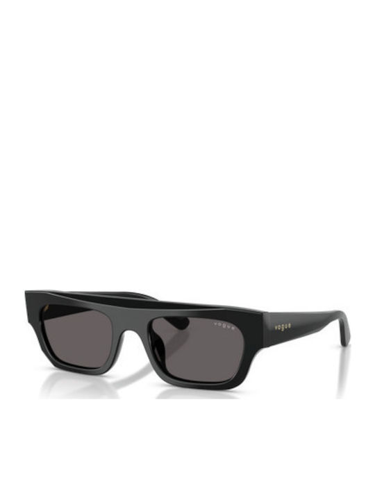 Vogue Unisex Sunglasses with Black Horn-Rimmed Frame and Grey Lenses VO5694SU W44/87