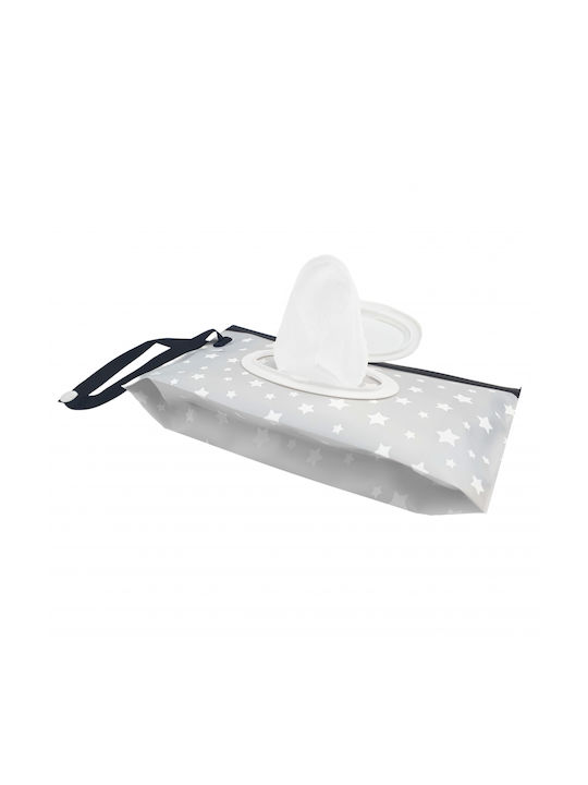 Bocioland Caz Portabil Gri Pentru Șervețele Umede Dublu Sigilat Mărime 24 X 13.5 X 5 Cm