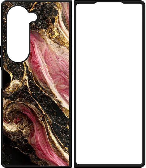 Marble Black-Pink Samsung Galaxy Z Fold 6 Mobile Phone Case Offer