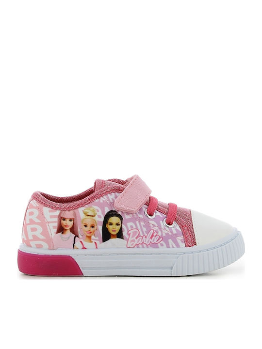 Kids Sneakers with Hoop & Loop Closure & Lights Pink