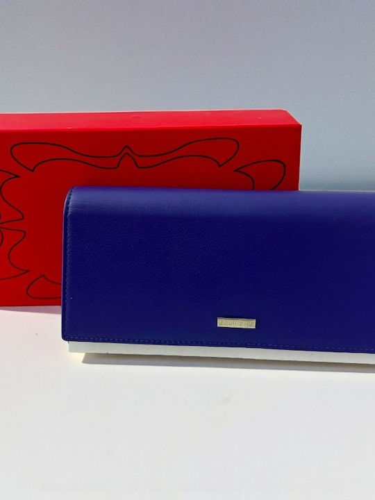Leder Damenbrieftasche Blau
