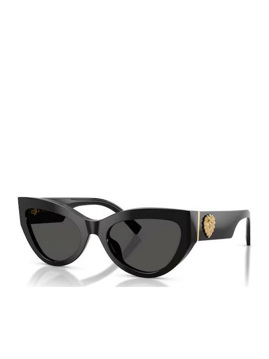 Dolce & Gabbana Unisex Sunglasses With Black Horn-Rimmed Frame And Grey Lens DG4536 501/87